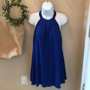 Royal blue high neck dress-S